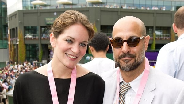 Stanley Tucci with Emily Blunt's sister Felicity