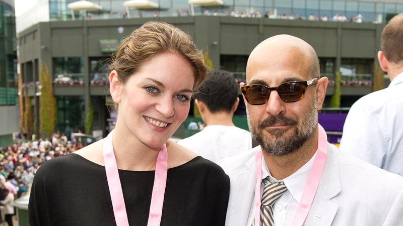 Stanley Tucci with Emily Blunt's sister Felicity
