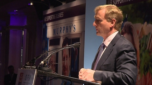 Enda Kenny was speaking at the Small Firms Association lunch