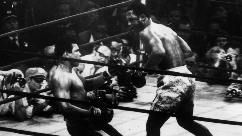 Madison Square Gardens, March 1971 - Joe Frazier dumps Muhammad Ali on the canvas in the 15th round