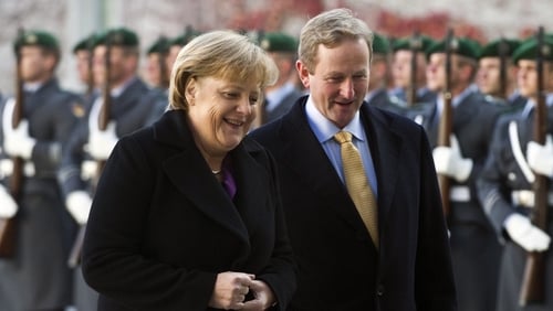 Kenny and Merkel discussed euro zone crisis
