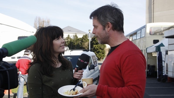 RTÉ TEN's Taragh Loughrey-Grant with director David Caffrey