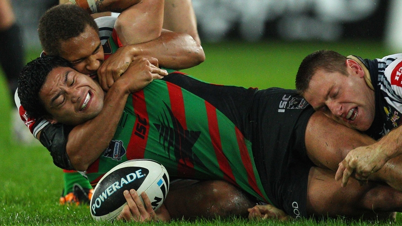 Issac Luke (striped jersey) admitted he tried to break Rangi Chase's leg