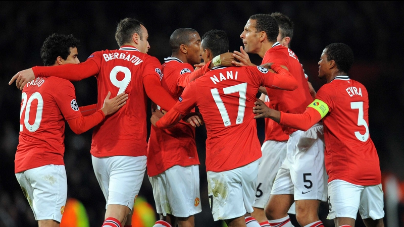 Dimitar Berbatov - The striker celebrates his goal against Benfica
