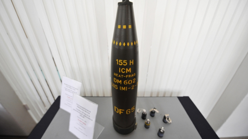 A cluster bomb (including its bomblets)