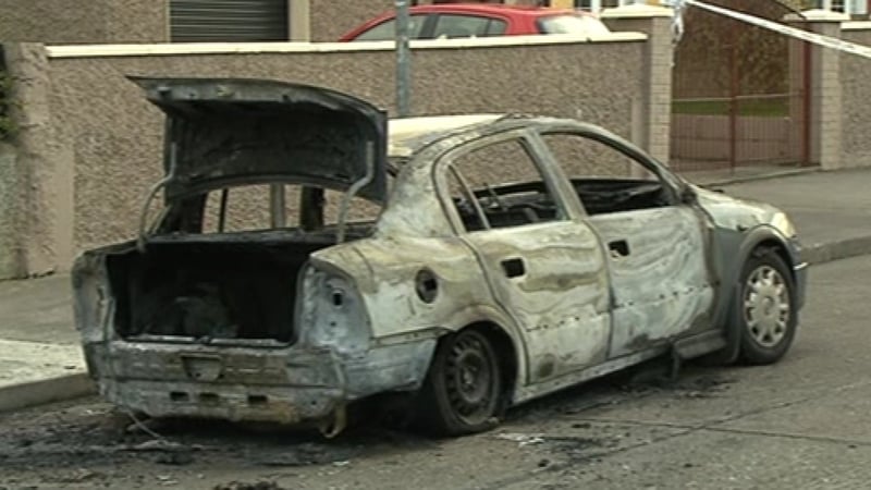 Burnt out car found on Inagh Road