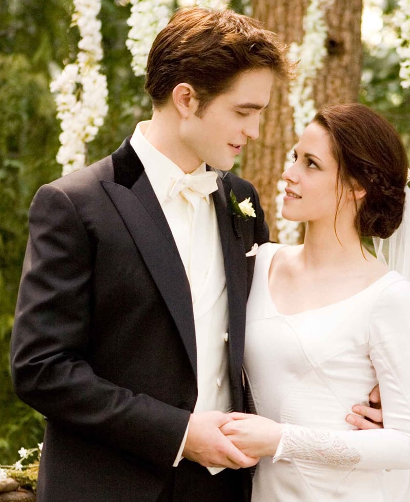 Cullen and Swan on their wedding day in the latest film