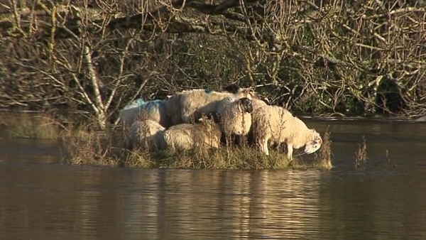 Roads and fields flooded in Sligo