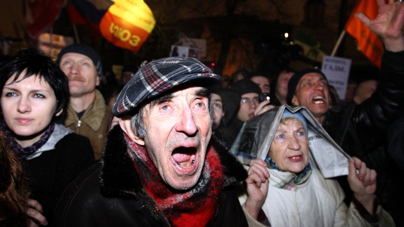 Thousands took to the streets last night