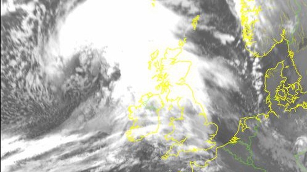 Satellite image at 3am (Photo: Met Éireann)