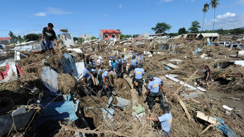 Devastation in the wake of Washi