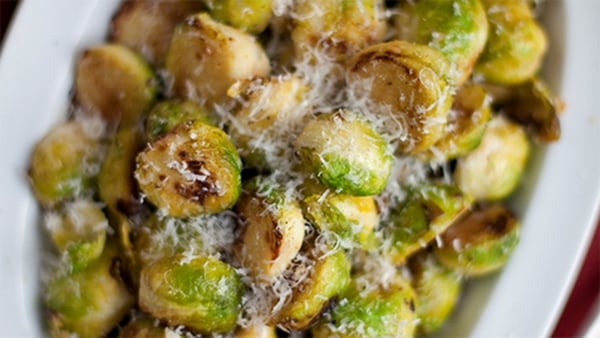Pan-Fried Parmesan Brussels Sprouts