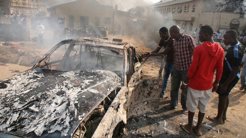 Bomb blasts took place as people attended Christmas mass