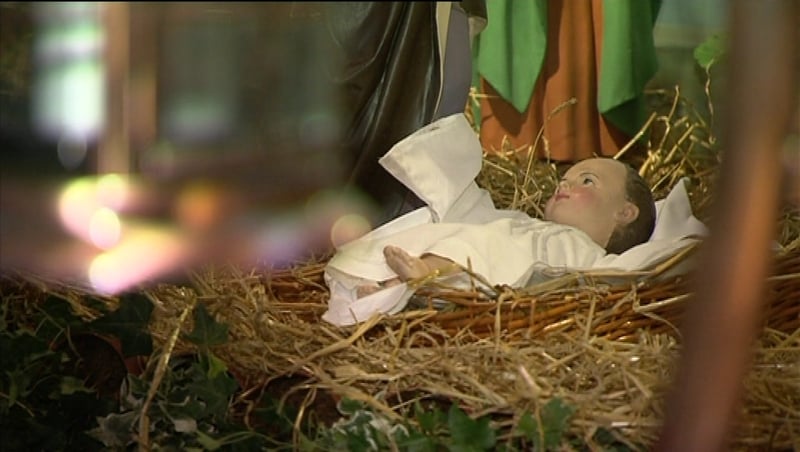 People can leave their unwanted gifts at the crib in St Mary's Pro Cathedral from now until 6 January