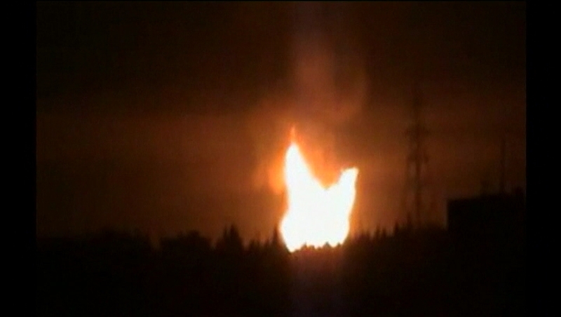 Gas pipeline blown up