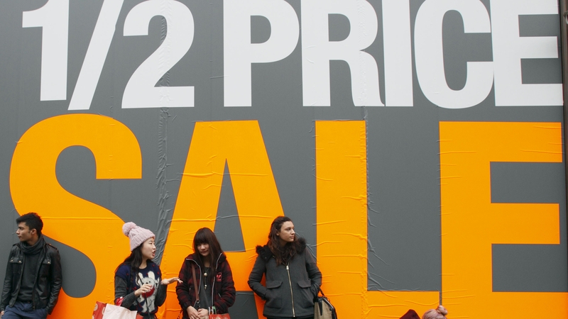 Clothing and footwear prices fell by 5.3% in June due to sales in the shops