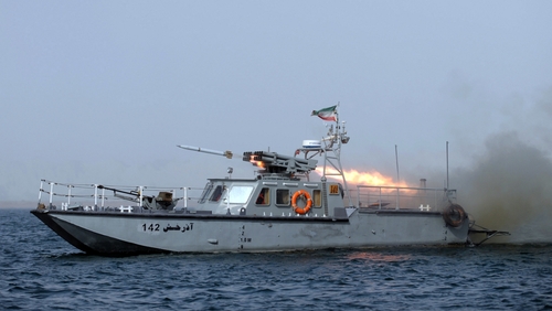 Iran denies firing long range missiles during navy exercises in the Strait of Hormuz