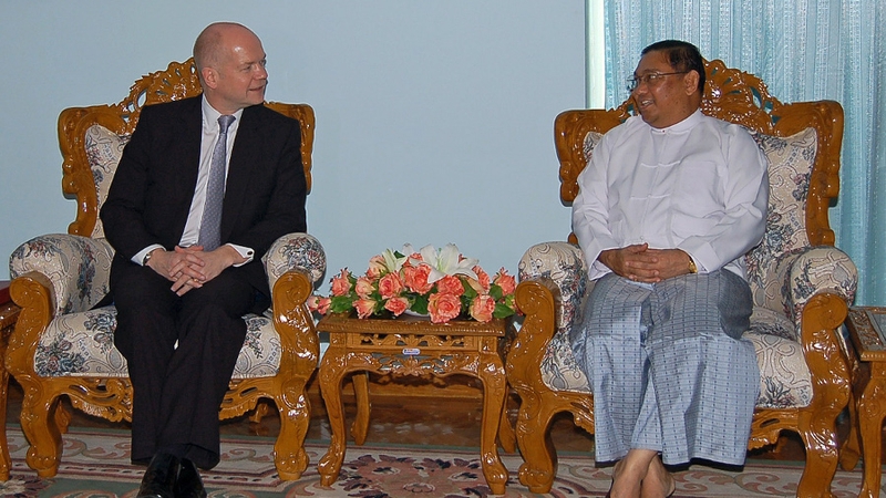 William Hague has called on Burma to release all political prisoners