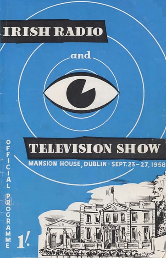 Irish Radio and Television Show 
Exhibition Poster in the Mansion House Dublin Sept 1958