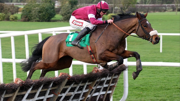 Dedigout - The progressive hurdler attempts to maintain his unbeaten record in the Grade 2 Slaney Novice Hurdle at Naas