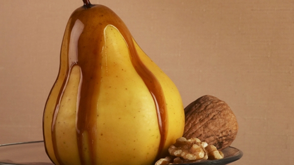 Baked Pears with Walnuts and Golden Syrup
