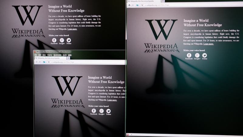 Wikipedia is blacking out its content to protest US legislation