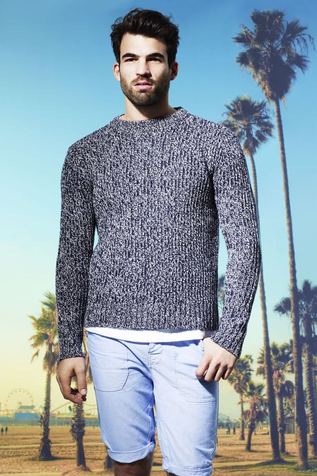 Jumper €29.99, t-shirt €7.99, chino shorts €29.99