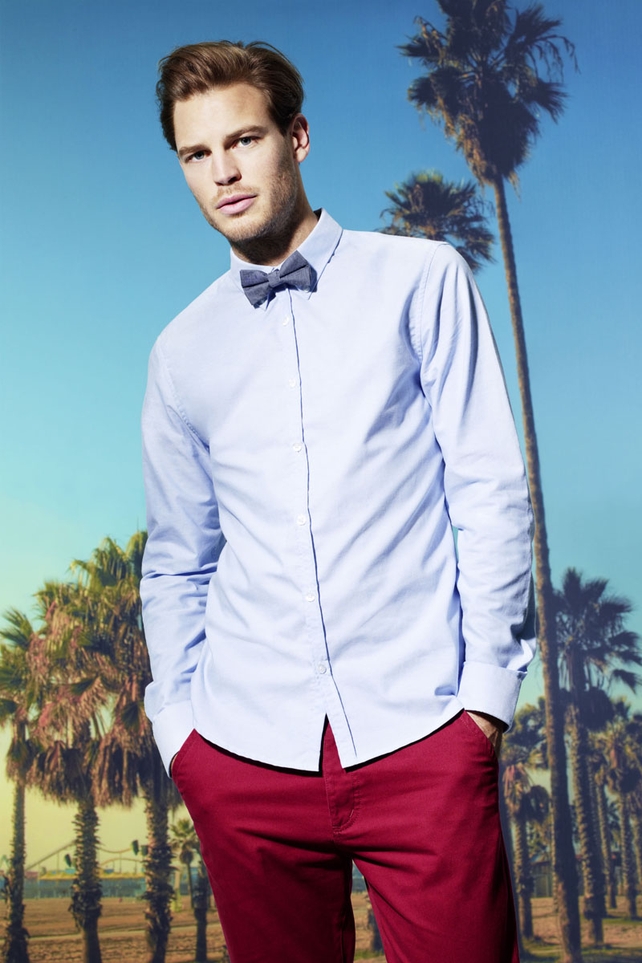 Shirt €17.99, bow tie €8.99, chinos €29.99