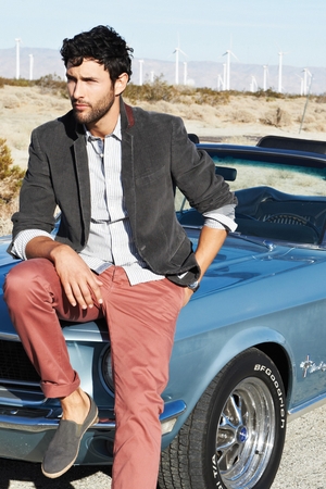 Jacket €112, shirt €33, chinos €42, shoes €33