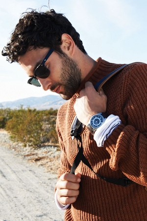 Jumper €59, backpack €40, sunglasses €17, watch €40
