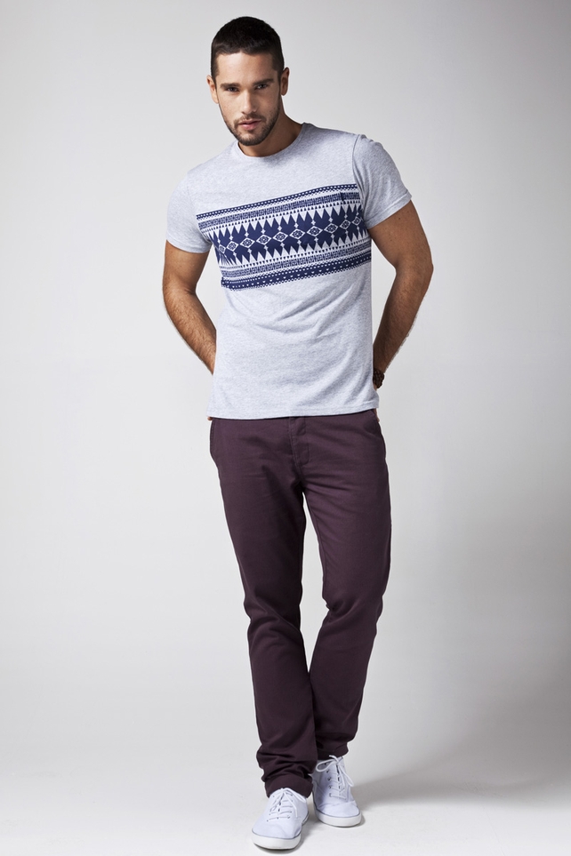 T-shirt €6, chino €12, canvas lace-ups €6