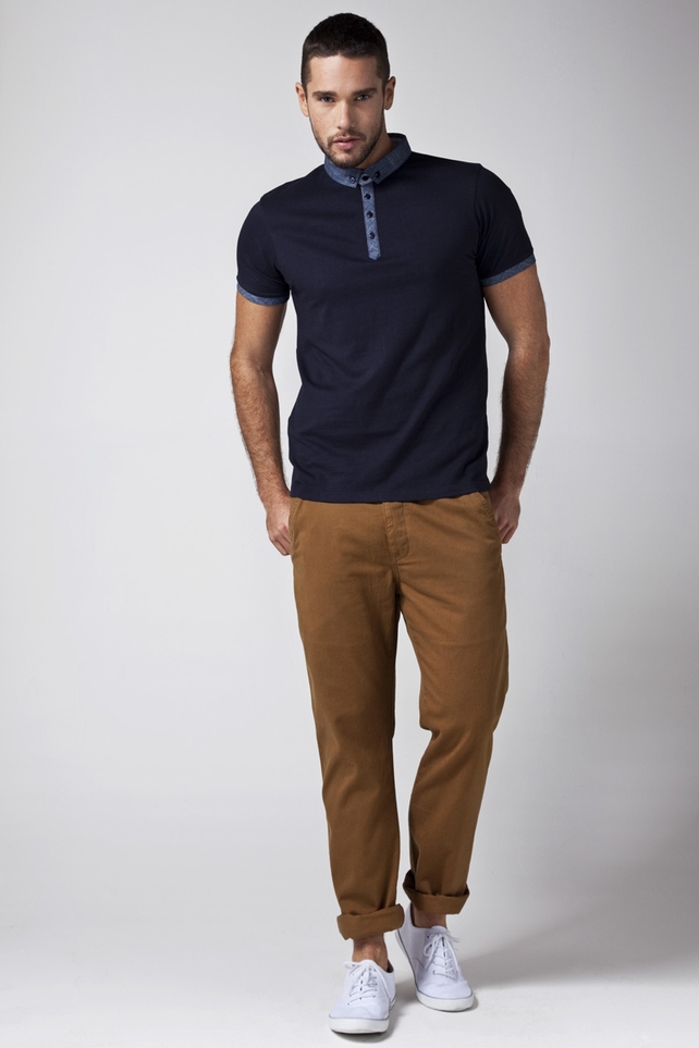 Polo €10, chino €12, canvas lace-up €6