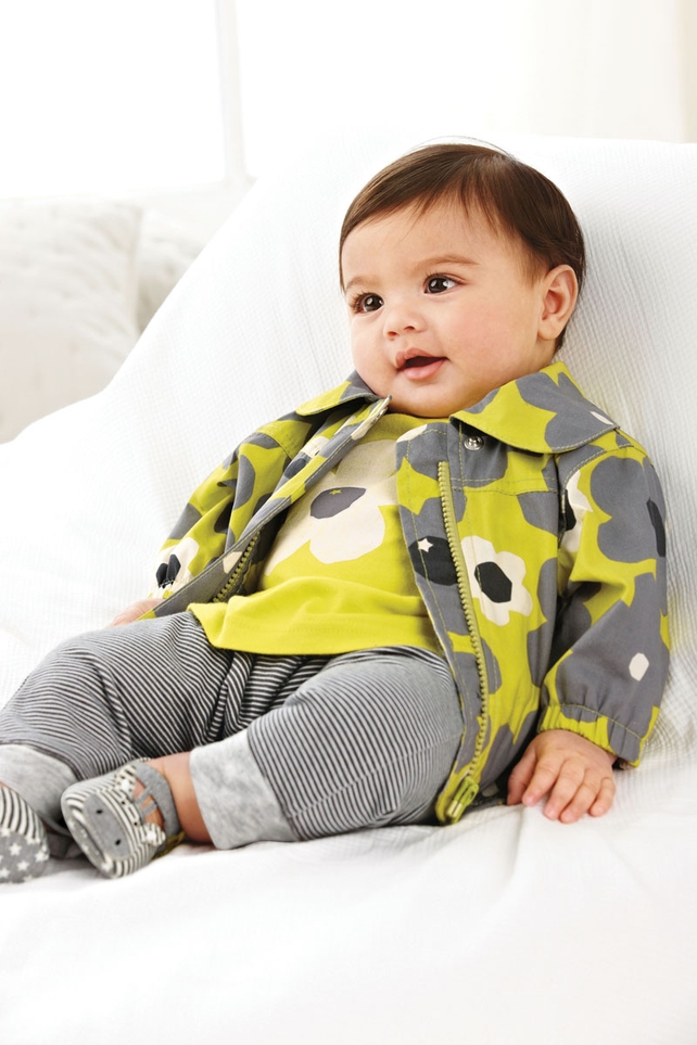 Raincoat €19, top (2) €12, joggers €8, shoes €6.50