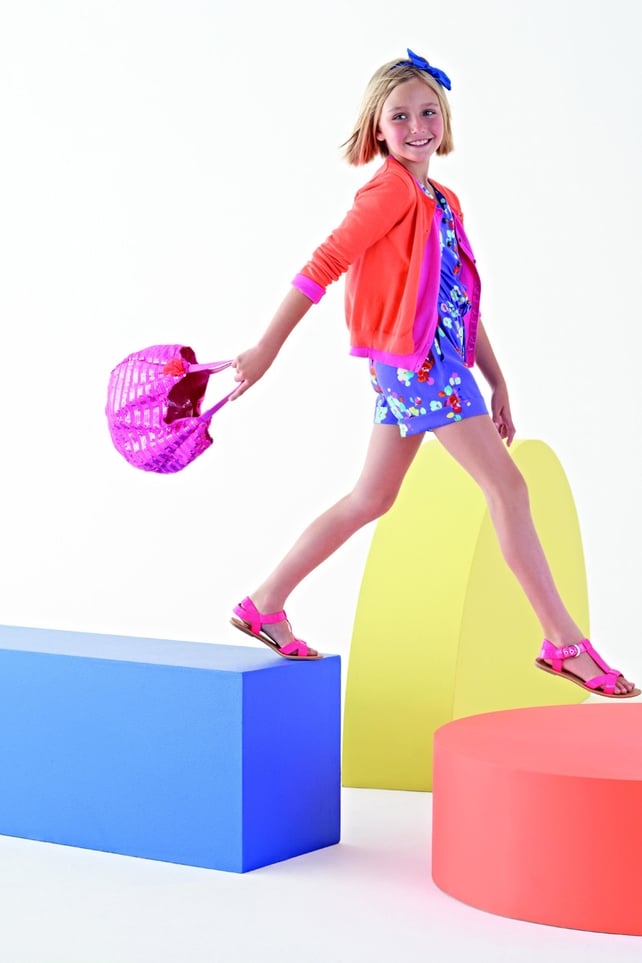 Cardigans €13 each, playsuit €13, sandals €15, bag €14