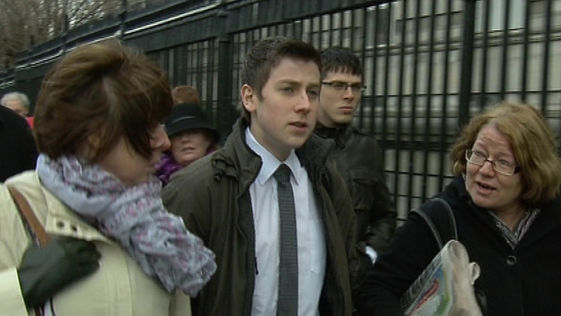 Eoin McKeogh (c) is considering proceedings against YouTube's chief executive