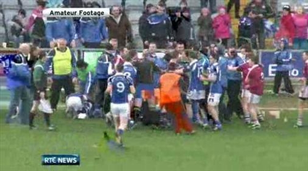 Derrytresk and Dromid Pearses became embroiled in a violent clash in Portlaoise