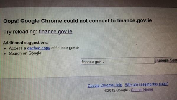 The websites of the Departments of Justice and Finance were both taken offline