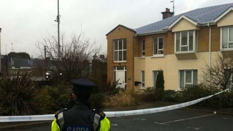 Gardaí at the scene at Hollyville Heights