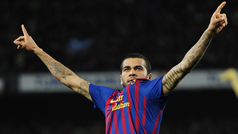 Alves played for Barca between 2008-16 in a trophy-laden spell during which he won six La Liga titles and three Champions League crowns among other honours