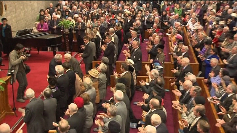 Ian Paisley's family were among the guests