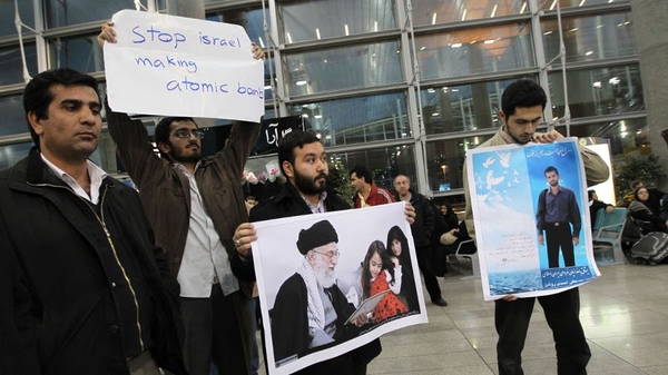 The IAEA inspectors were met by protests in Tehran