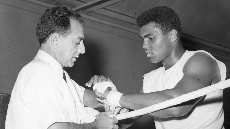 Angelo Dundee with Muhammad Ali in 1966