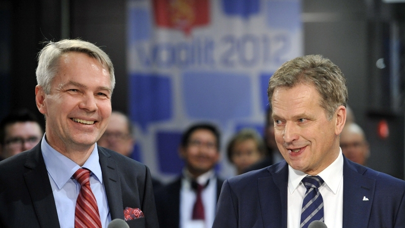 Pekka Haavisto (l) and Sauli Niinisto (r) remaining presidential candidates