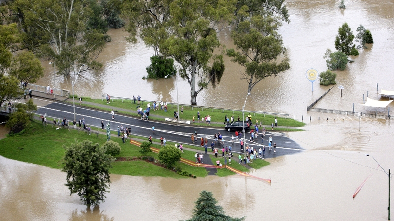 A heavily flooded area in New South Wales