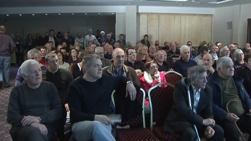 Hundreds attended a protest meeting in Galway tonight