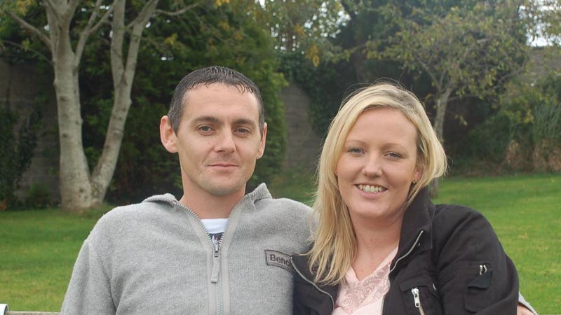 The happy couple Derek and Leona