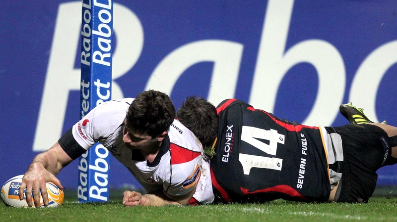 Robbie Diack touches down for Ulster's first try