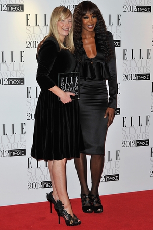 Naomi Campbell and Alexander McQueen creative director Sarah Burton