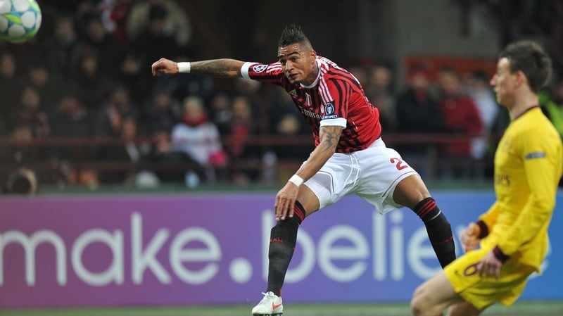 Kevin-Prince Boateng smashed home Milan's first goal on 15 minutes