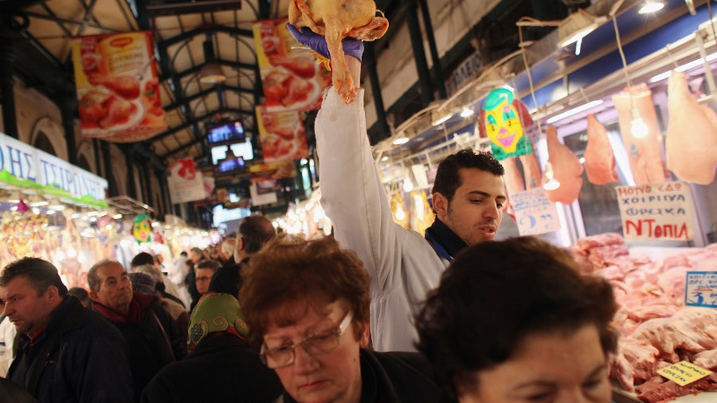 Greece had the highest unemployment rate in the euro zone last month at 27.3%